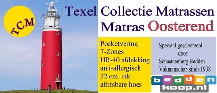 Texel Collectie Matras Oosterend pocketvering 90x200