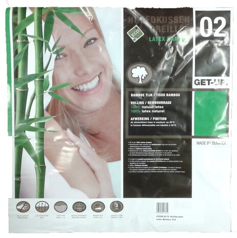 Etiket latex bamboe kussen